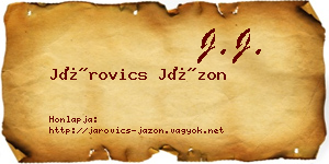 Járovics Jázon névjegykártya